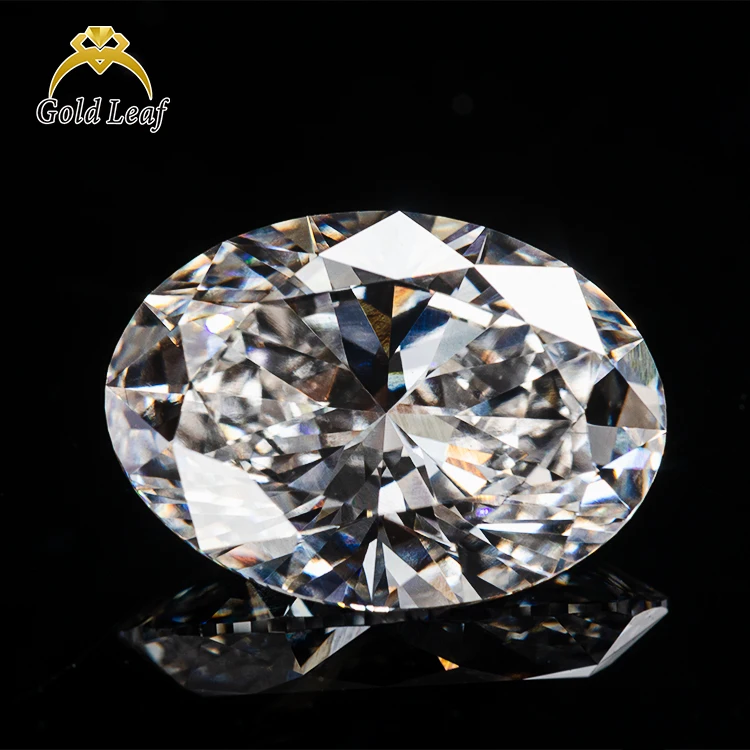 Goldleaf gems Oval cut loose moissanite stones VVS1 DEF color moissanite GRA Certificate pass diamond tester