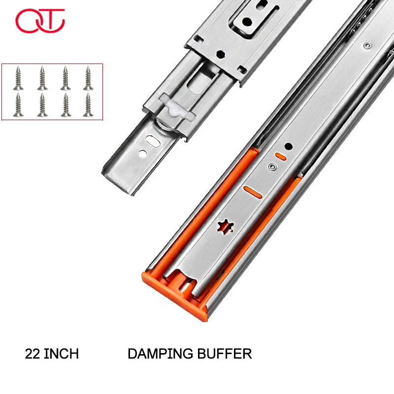 Toco Heavy Duty Metal Box Drawer Slides with rolling drawers Soft close drawer slides Kitchen Cabinet