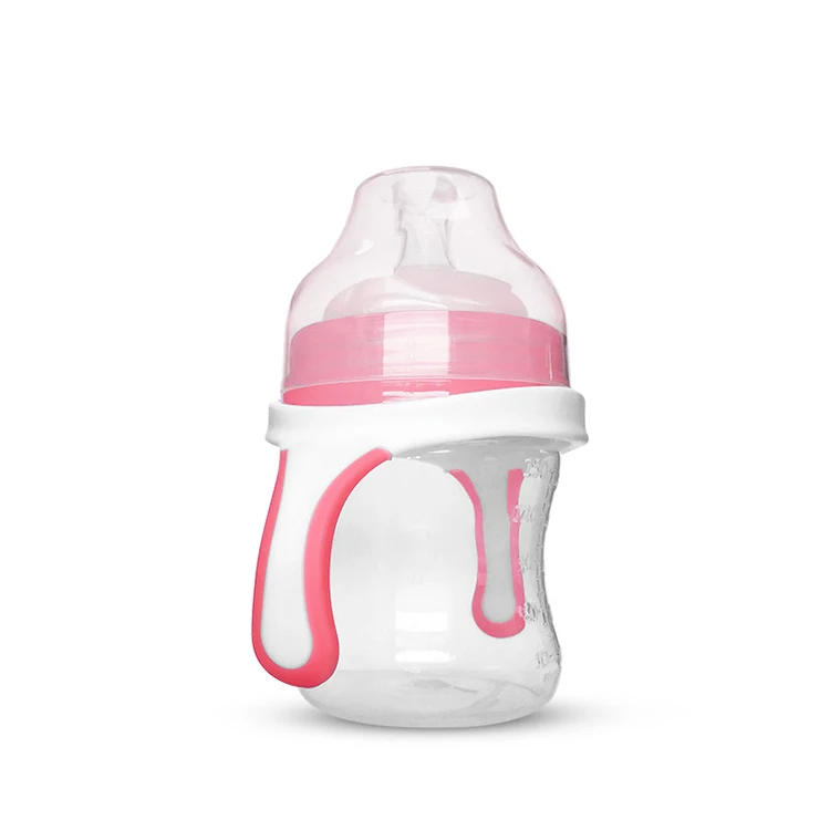 Wholesalers 150ml 60 diameter High quality fancy korea oem handle milk baby feeding bottle