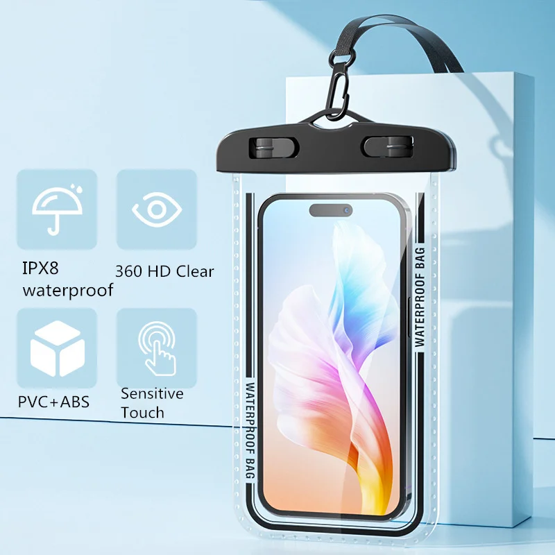 7.2inch Universal Waterproof Mobile Phone Case PVC Waterproof Case for iPhone 16 15 14 Pro Max S25 Ultra S24 S23+ A56 A26 A36