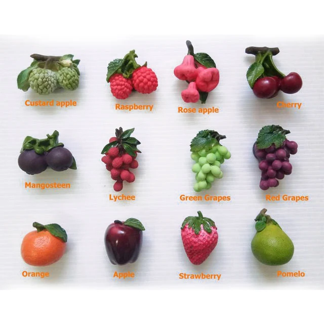 Fruit Vegetables Figurines 3D Model Fridge Magnet Tourist Travel Souvenir Refrigerator Art Craft Gift Magnetic Sticker Shape