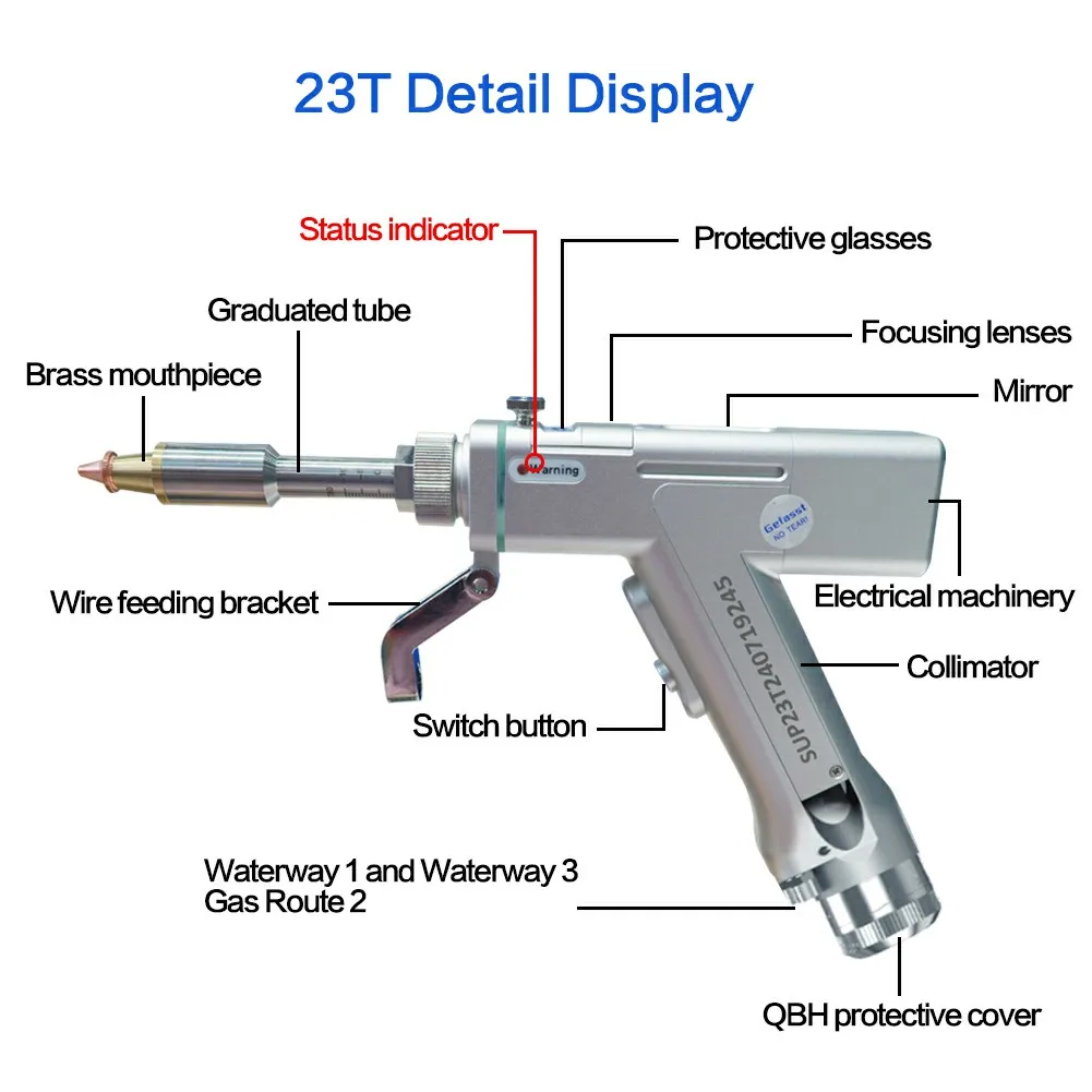Factory price 3 in 1 Hand held industrial 3 in 1 Water Cooling Handheld Laser Welding Machine for Stainless Steel Carbon Steel