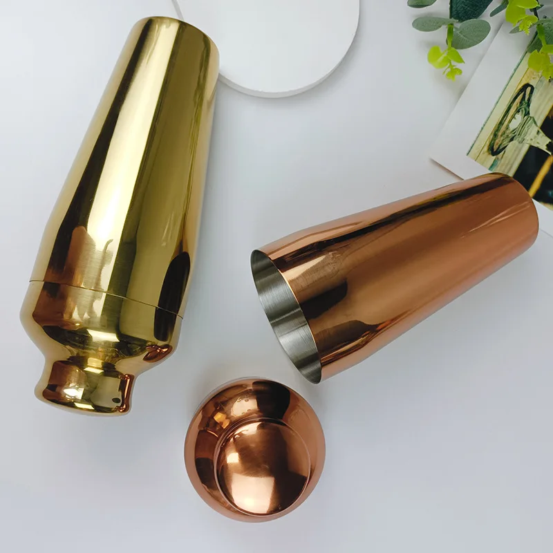 304 stainless steel French two section shaker two piece stainless steel shaker