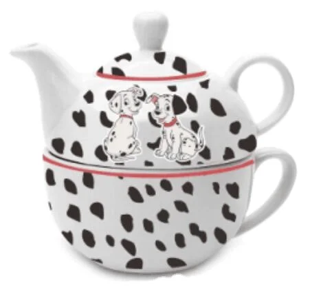 Dalmatian Ceramic tea set Customize a holiday gift decal printed tea set for a decal printed tea kettle