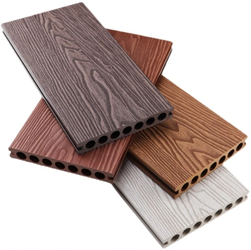 wholesale Outdoor Wood Plastic composite Decking wood flooring 3D embossed WPC flooring composite deck