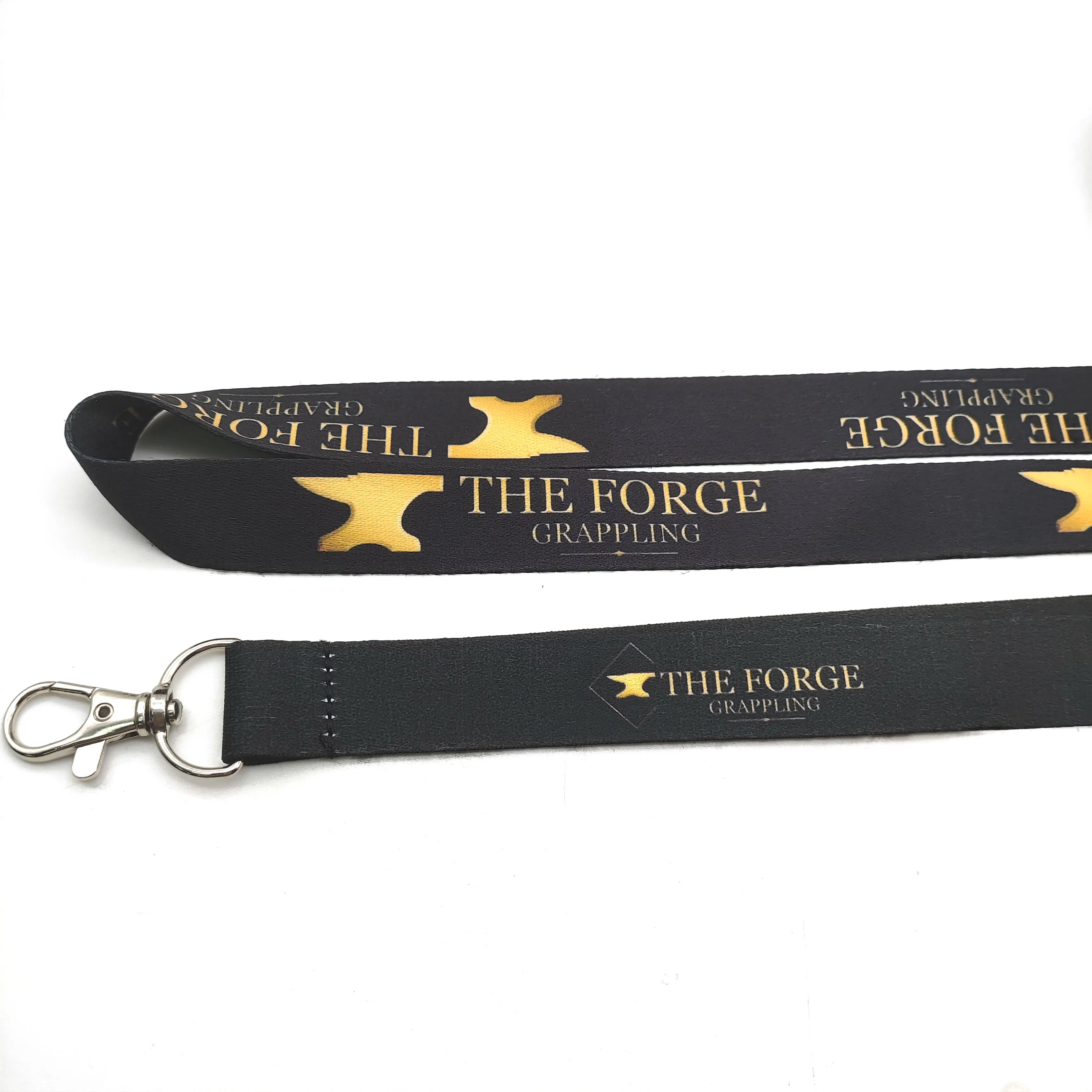 Custom printed logo college lanyards with sliver hook for factory wholesale