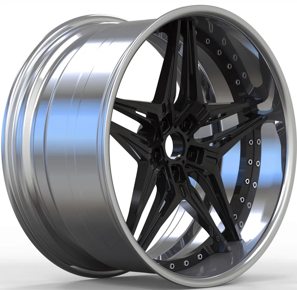 custom 2-piece 18~24 inch high strength forged wheels with 5x112 5x120 5x114.3