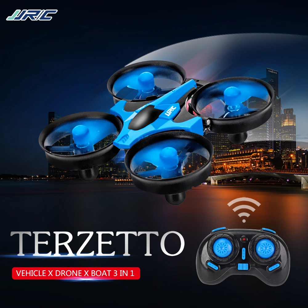 JJRC H36F 3 in 1 RC Drone Quadcopter Vehicle Boat Terzetto 2.4G Headless Mode Triphibian Assembled Dron Funny Toys Kids Gifts