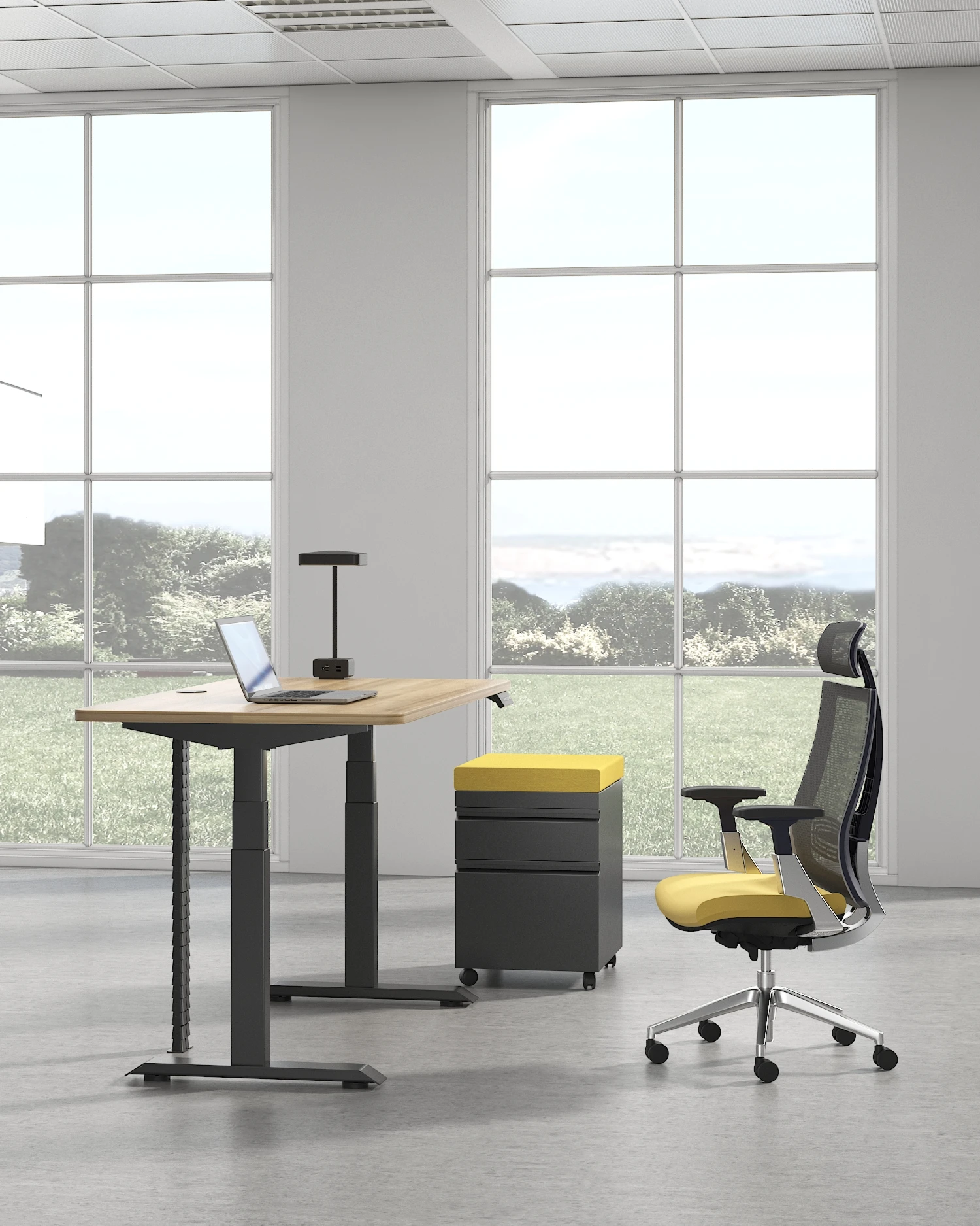 computer table PC Workstation Sit Stand Office Home Standing Desk Electric Height Adjustable Desk