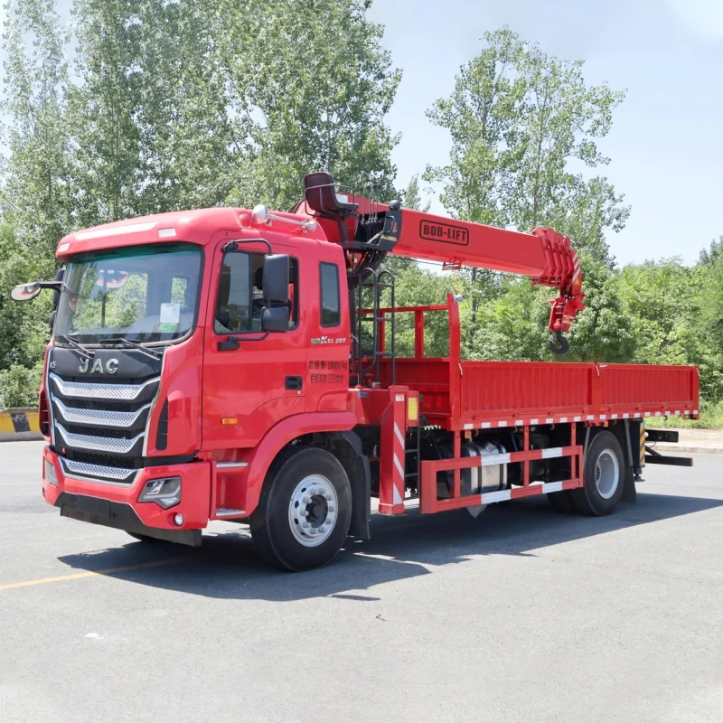 BOB-LIFT hydraulic crane straight arm telescopic boom crane 8 ton truck mounted crane for sale