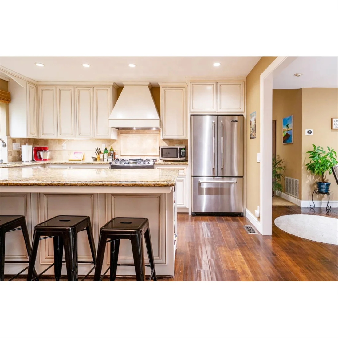 New Products Classic Design High end Solid Wooden Multicolor Painted Door Panel Kitchen Cabinet