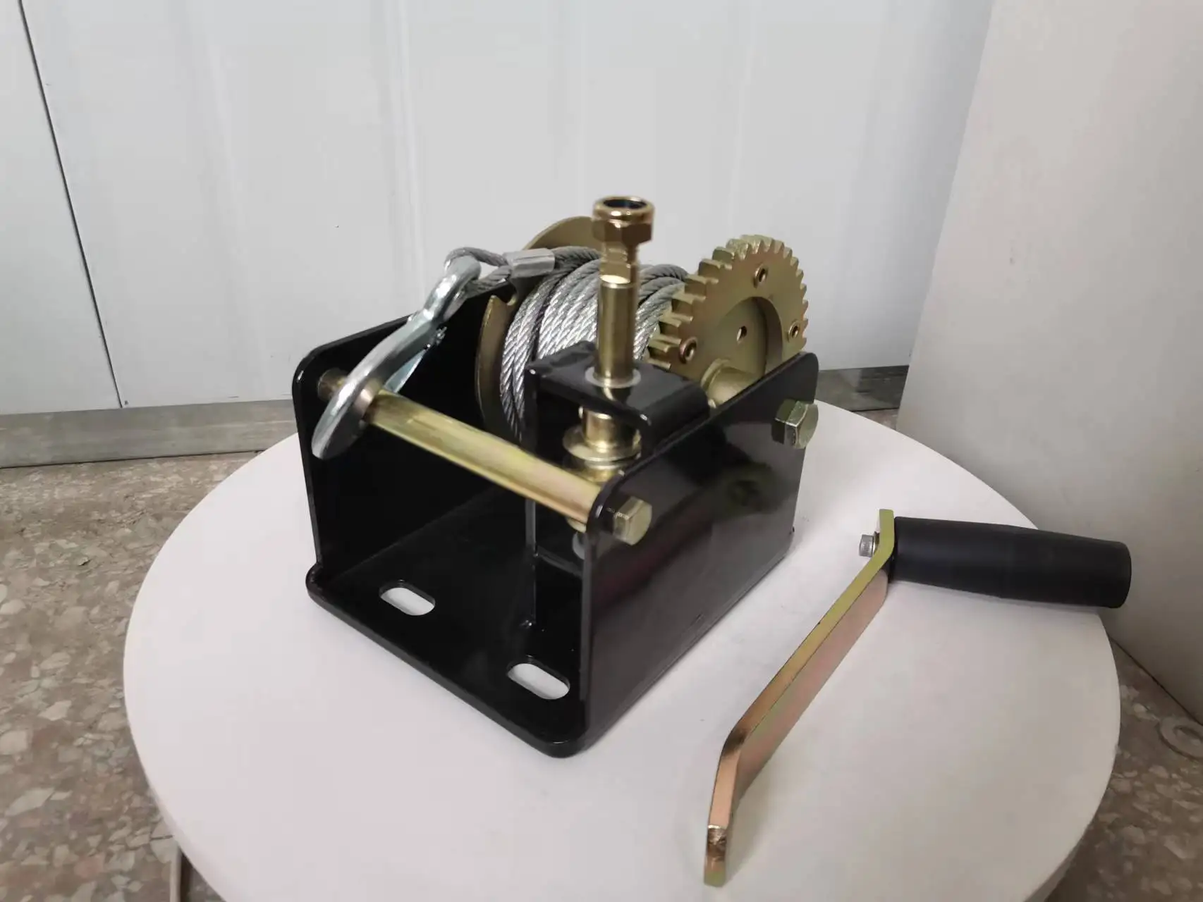 Китайский производитель, 2000 фунтов, ручная лебедка, червячная шестеренчатая лебедка с передаточным числом 41:1