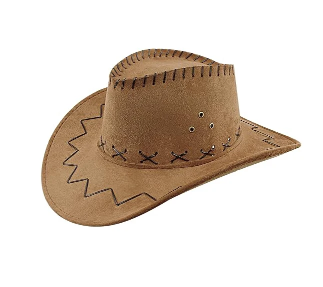Cowboy Hat With String Western Suede Cowboy Hat Fancy Dress Authentic Gunslinger Hat