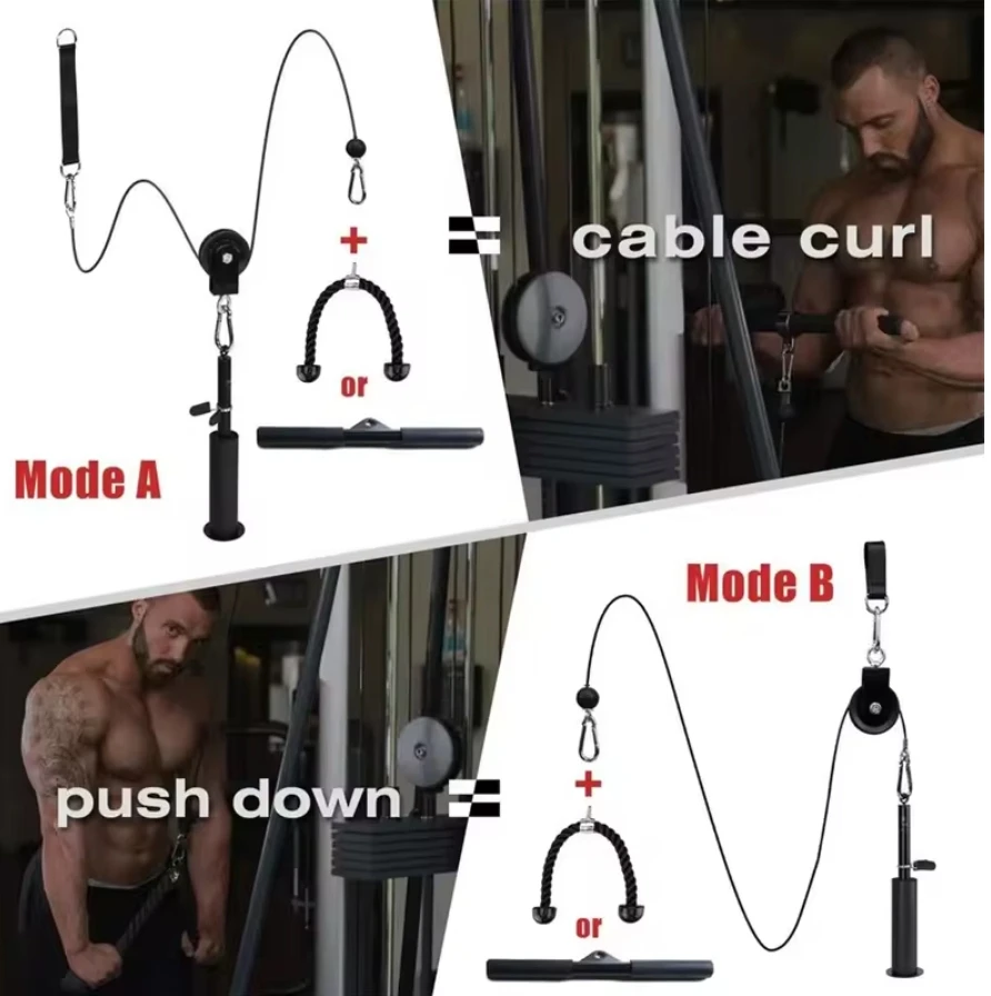 Home Gym Equipment Fitness Lift Pulley System Strength Training Gym Cable Machine