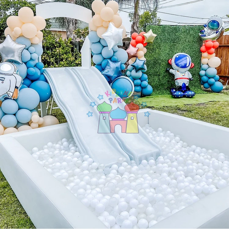 Outdoor portable playground area mobile soft play package kids ball pit and slide