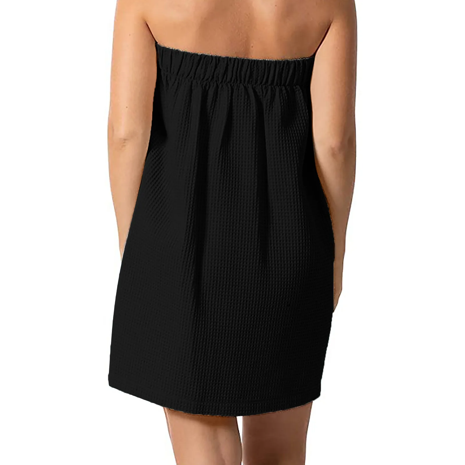 Wholesale bathing suits  long skirt set for women skirted bath cotton waffle  beauty salon bath skirt