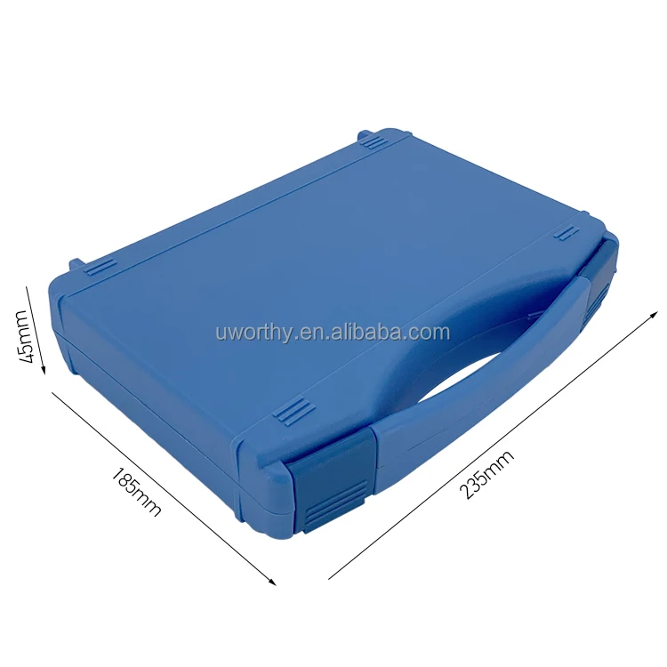 235x185x45mm Custom Blue Color OEM Factory Price Small Size PP Resin Material Hard Plastic Equipment Case with Padding Foam