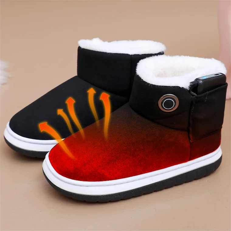 Winter Outdoor Indoor Heated Warm Foot Shoes Popular Anti-Slippery Electric Heating Warmer Shoes Boots