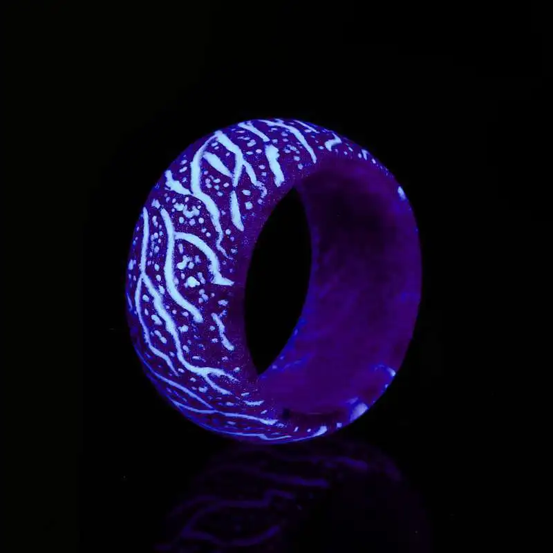 Best Selling Jewelry Unisex Colorful Resin Glow In The Dark Rings Luminous Ring