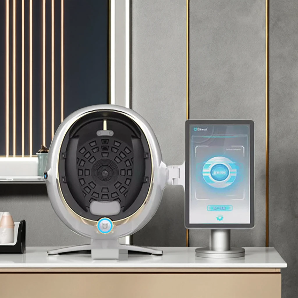 New Arrival AI Magic Face Mirror Portable 3D Skin Diagnostics Analyzer Facial Tester Scanner for Hair Body for Home Spa Use
