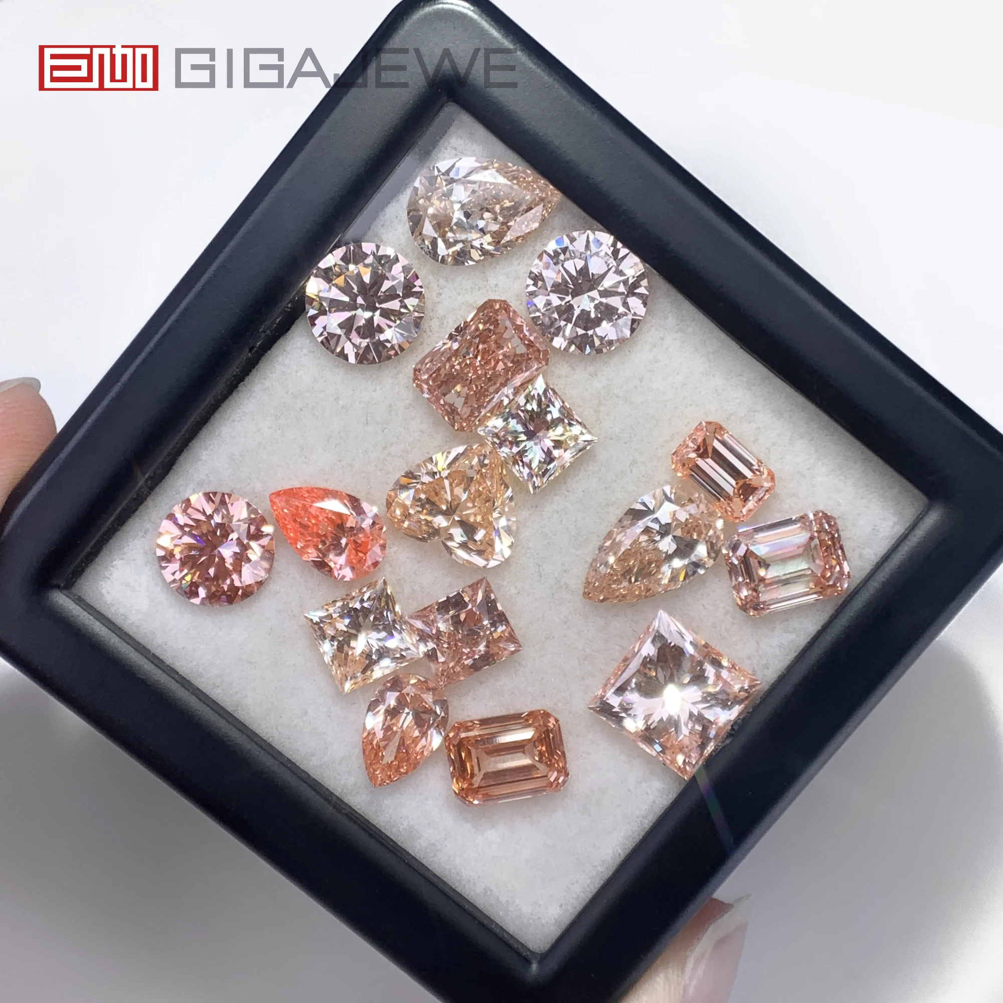 Синтетические бриллианты GIGAJEWE розового цвета, круглые и необычные, CVD lab