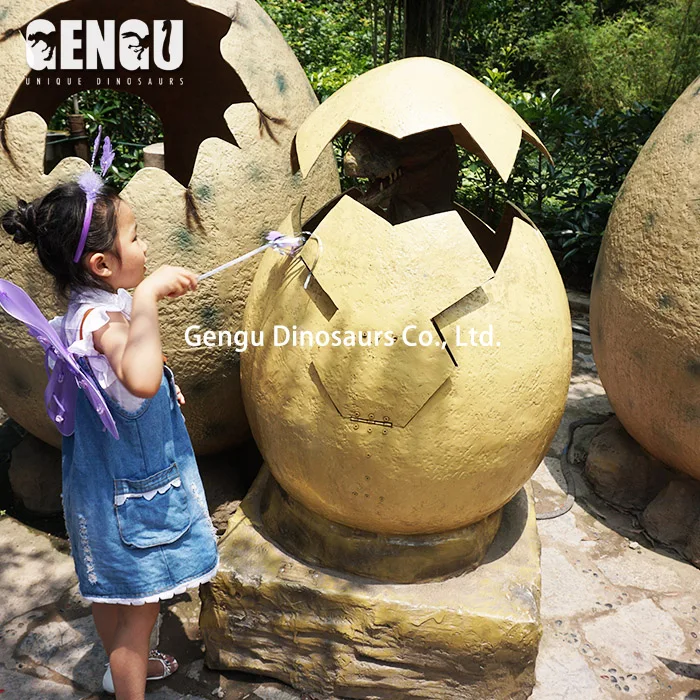 Zigong dinosaur factory for fiberglass egg dinosaur model