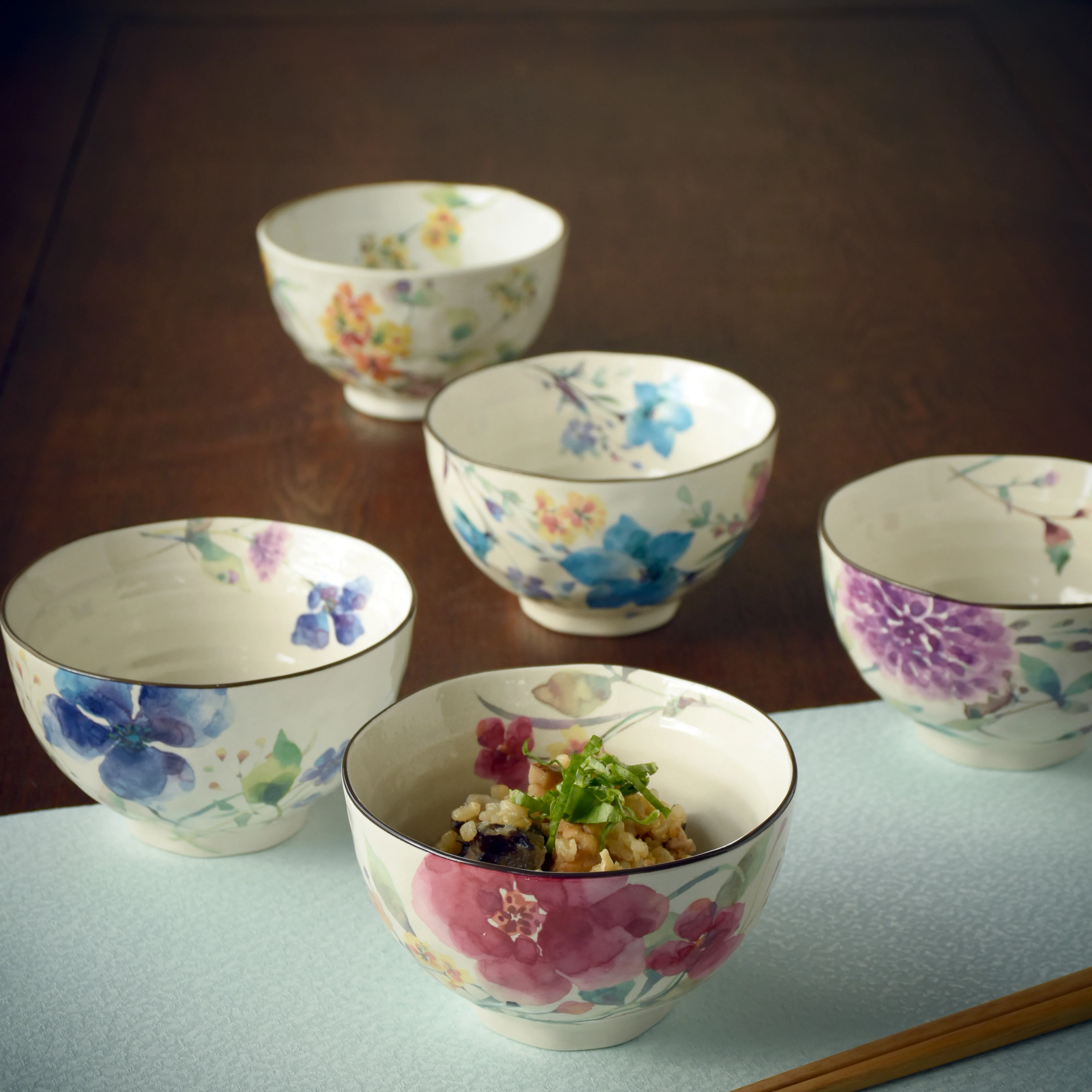 Wholesale  hot sale stocked large three-dimensional porcelain Japanese bowl ceramic