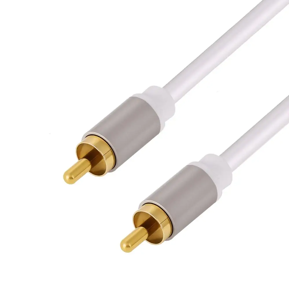 Бесплатный образец 2 RCA на Мужской позолоченный Аудио Veido кабель для DVD усилитель домашний кинотеатр