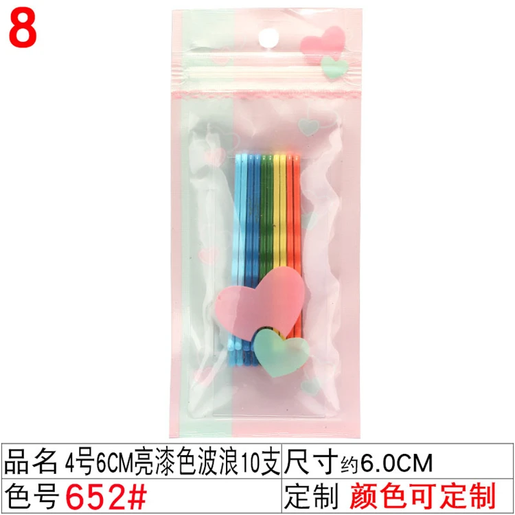 6CM/5CM straight wavy steel wire hairpin Black simple Bob pin wholesale hair pin girls accessories