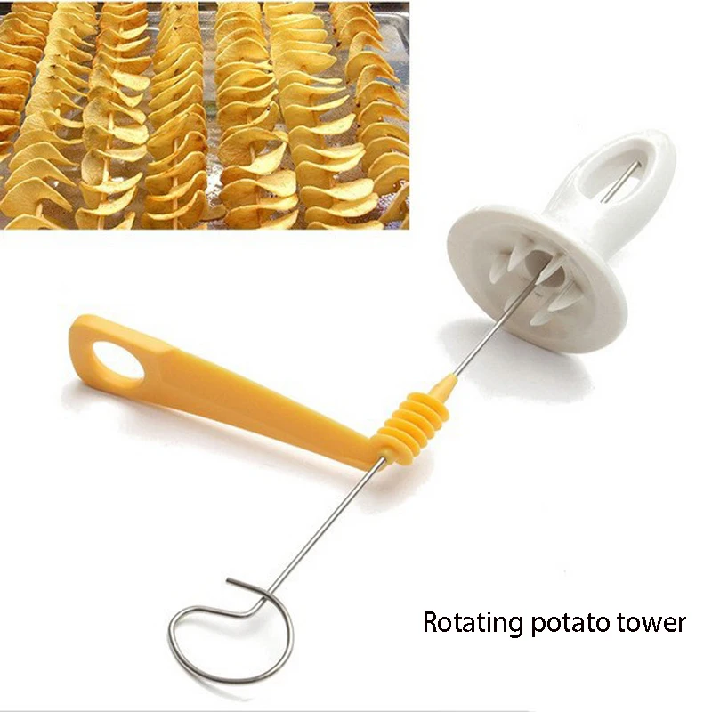 Spiral potato cutter Rotating Potato Tower Cyclone Roll Spiral Potato Slicer String Manual