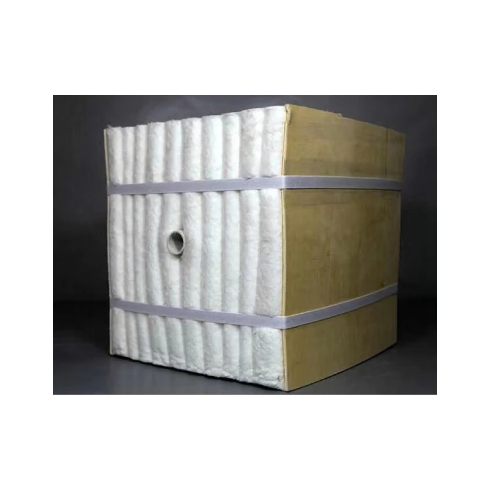 High temperature ceramic fiber module for heating furnace insulation