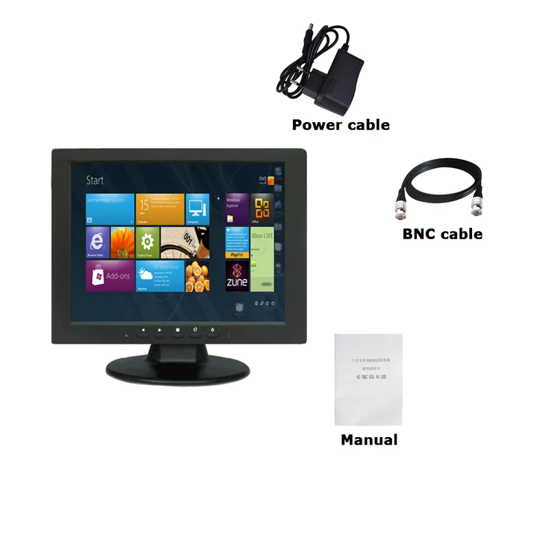 
10 inch cctv monitor 800*600 4:3 small desktop monitor 