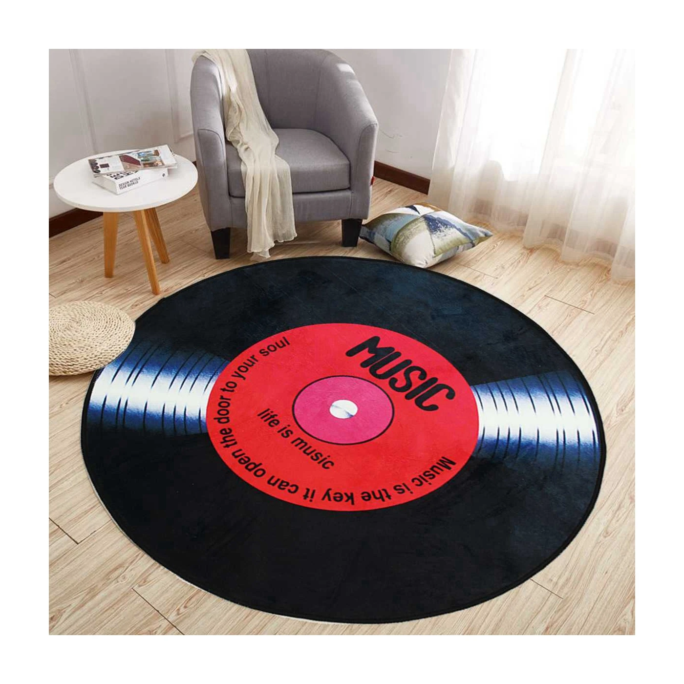 High Quality Personalized Hand Tufted  Disc Rug Video Game Custom CD Shape Round Design Rugs  acrylic carpet