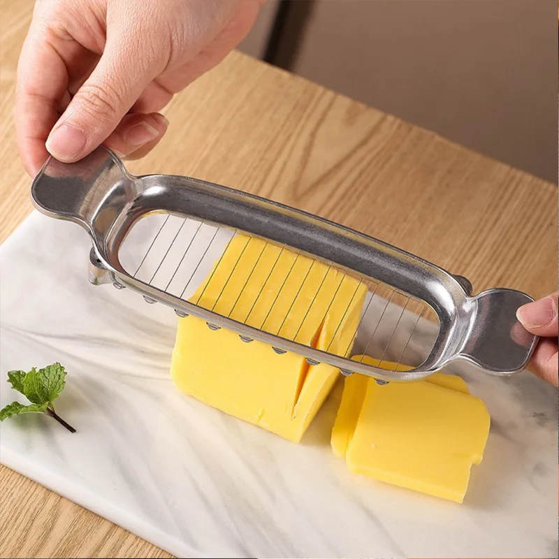 New stainless steel butter cheese slicer creative kitchen tool  foie gras cheese cutter