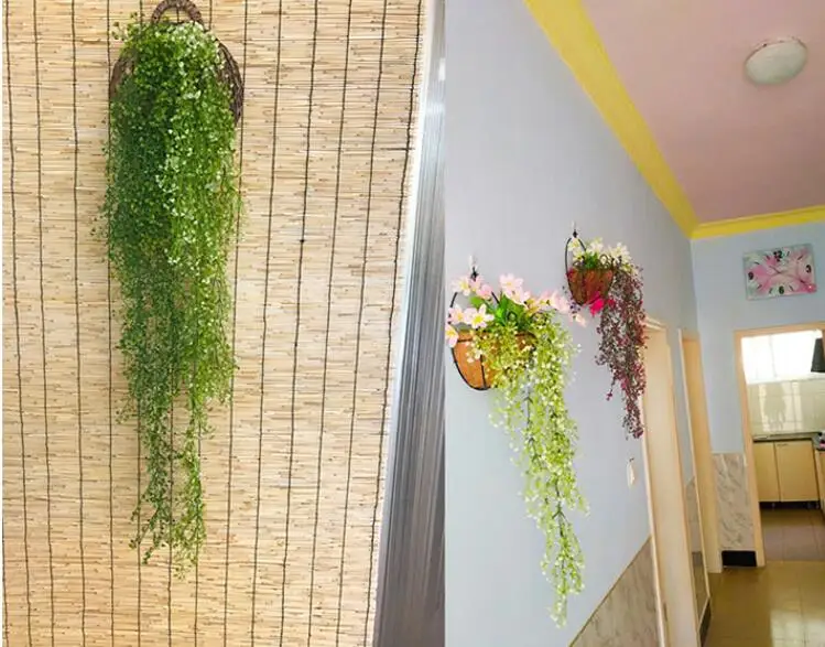 120CM Long Vines Greenery Garland Willow Leaves Hanging Artificial Ivy  Wedding Party Garden Wall Decoration