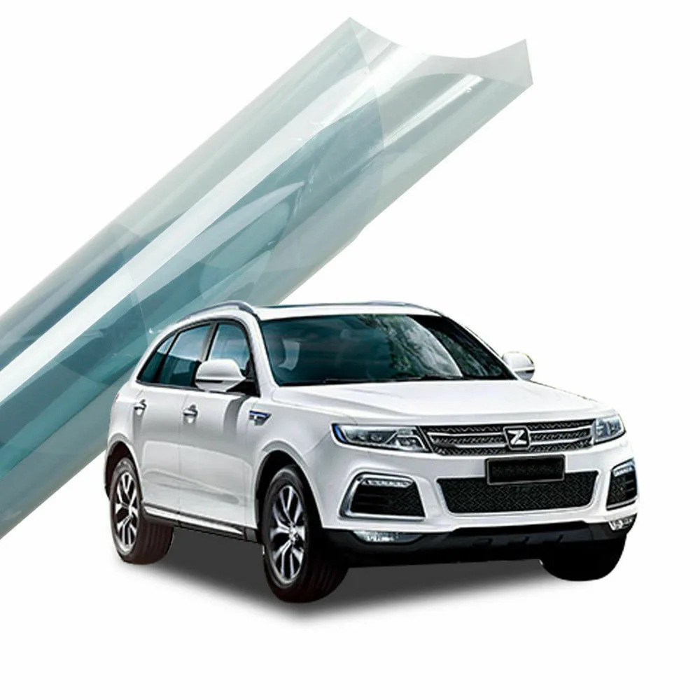 Manufacture factory Sun visor UV protection car sticker light blue VLT70% nano creamic window film decorative for car