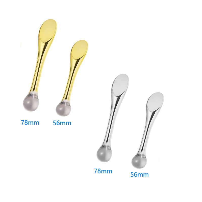 pmma luxury cosmetic spoons silver cosmetic spoon spatula acrylic luxury golden Cosmetic Masks Mixing Spoon Spatulas