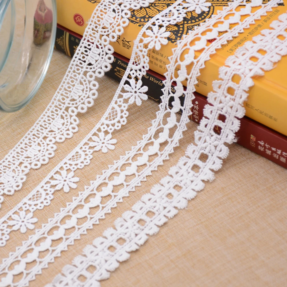 Custom White Guipure Embroidery Lace Trim for Clothes DIY Crafts