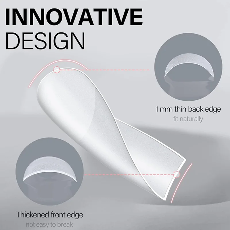 TSZS 420pcs Artificial Fingernails Gel X Short Almond Nail Tips Full Cover Soft Gel Matte Nail Tip Extension Tips Nail Wholesale