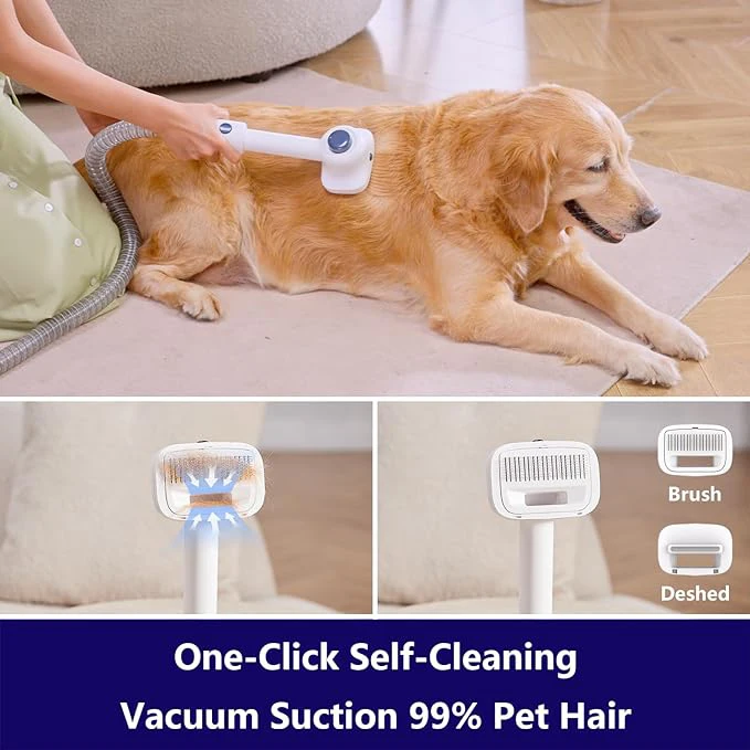 TOOKTO Dog Grooming Kit 2.5L Professional Vacuum Groomer Cat Clippers For Long Or Short Hair Dog Shavers Pet Grooming Vacuum