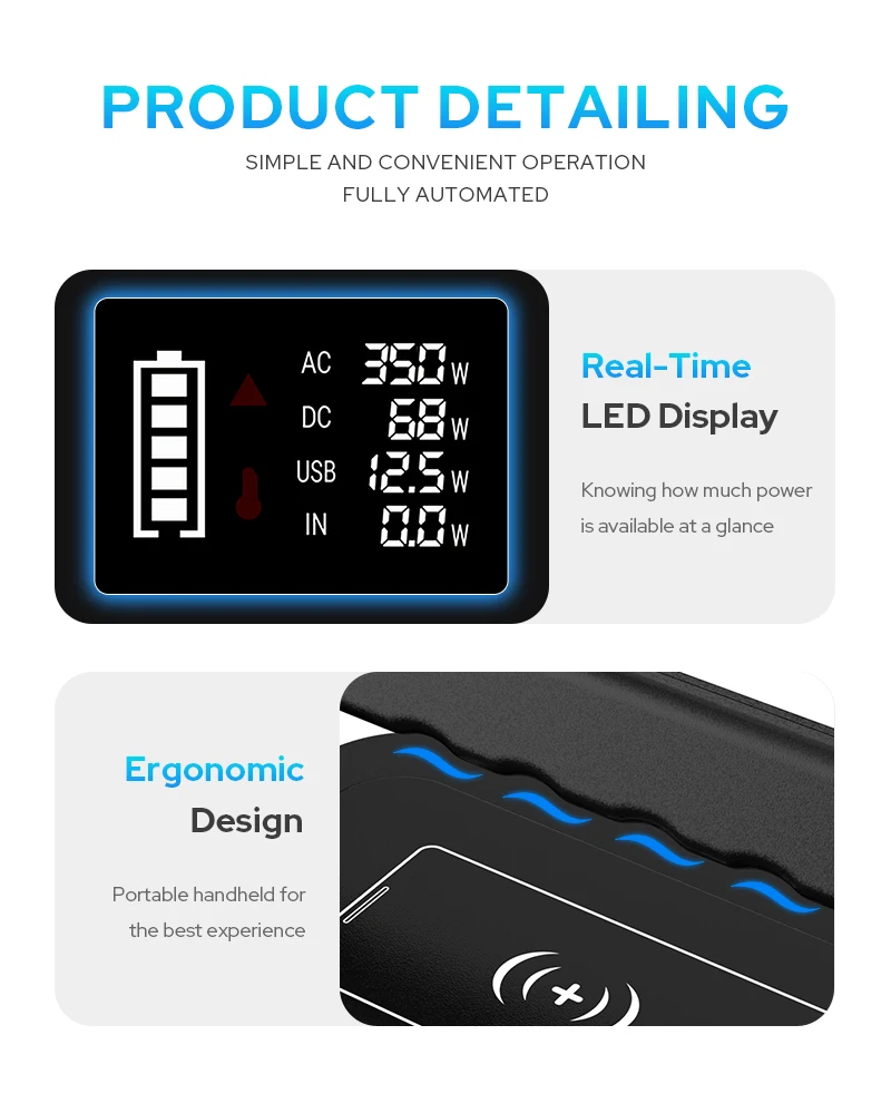 Portable Home Power Station AC 110V 230V for Home Use 100W 300W Power Bank for Camping Outdoor Travel Use