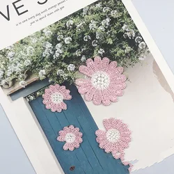fashion 4.5cm daisy flower embroidered applique sunflower patches accessories for hair ornament,  child garment JCFL008