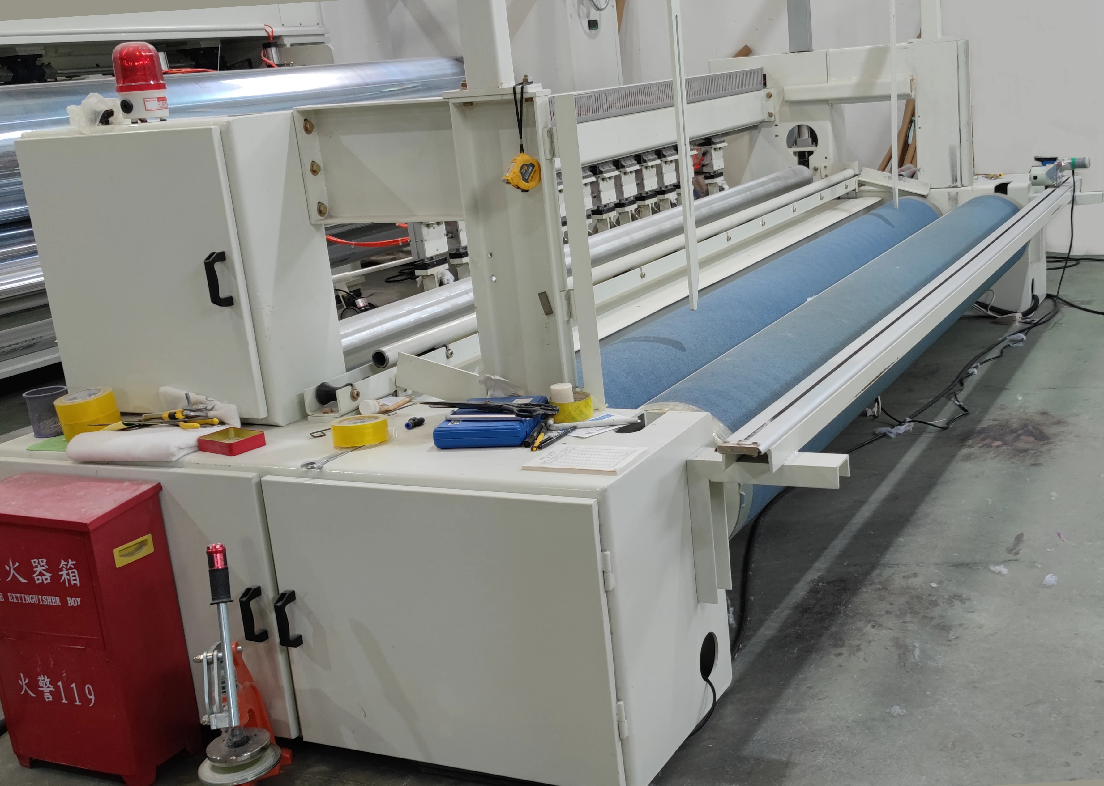 changshu new design automatic winding machine for needle punching fabric car carpet car roof