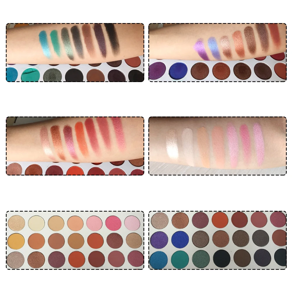 Private Label Makeup Palette 35 Color Eyeshadow Palette with Cardboard packaging