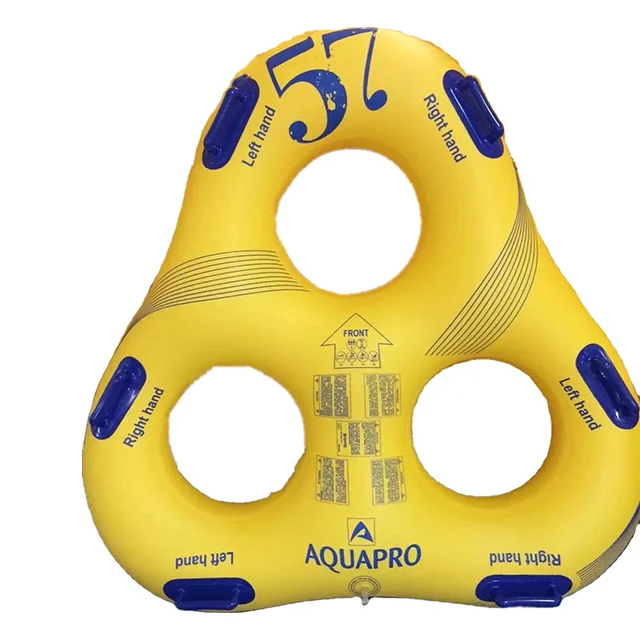 Customized Factory Price Crazy Sport 3 persons inflatable lazy river tubes two hole figure 8 water park inflatable slides tubing