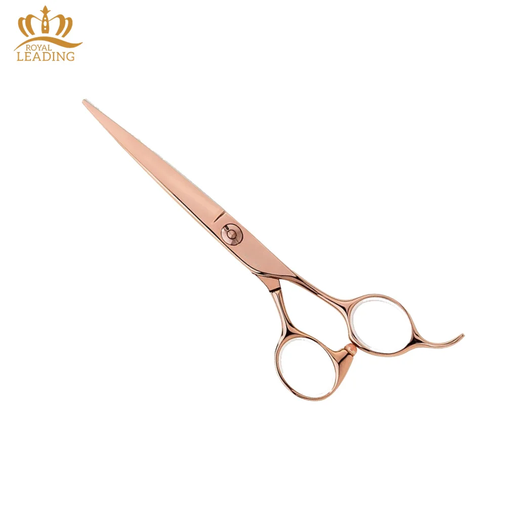 High Quality Japanese Steel Hairdressing Shears Hair Cutting Texture Scissors Rose Gold Barber Hair Scissors For Salon