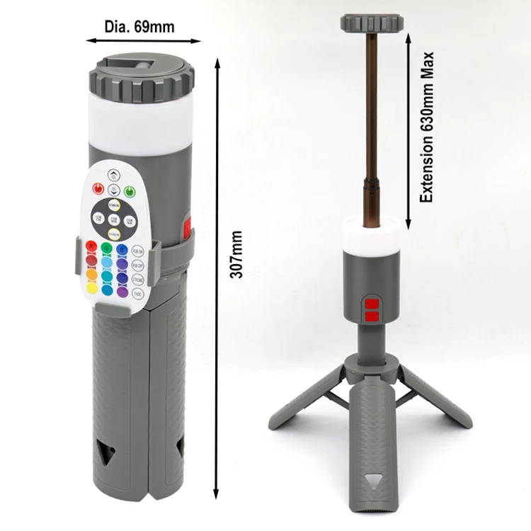 Retractable LED Lighting Outdoor  Folding retractable multifunctional  Outdoor Portable 6000mah RGB Optimus  Camping Lights