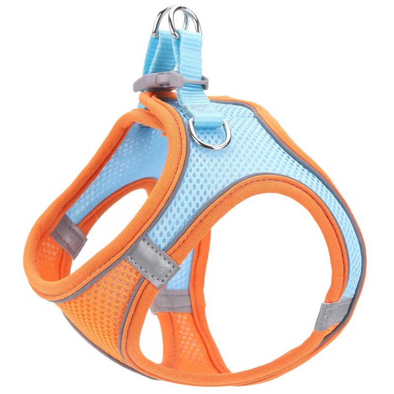 Reflective anti-breakaway cat harness multicolour custom cat harness vest