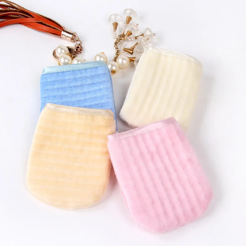 Wholesale Reusable Facial Cloth Pads Silk Cotton Velour Make Up Remover Washable