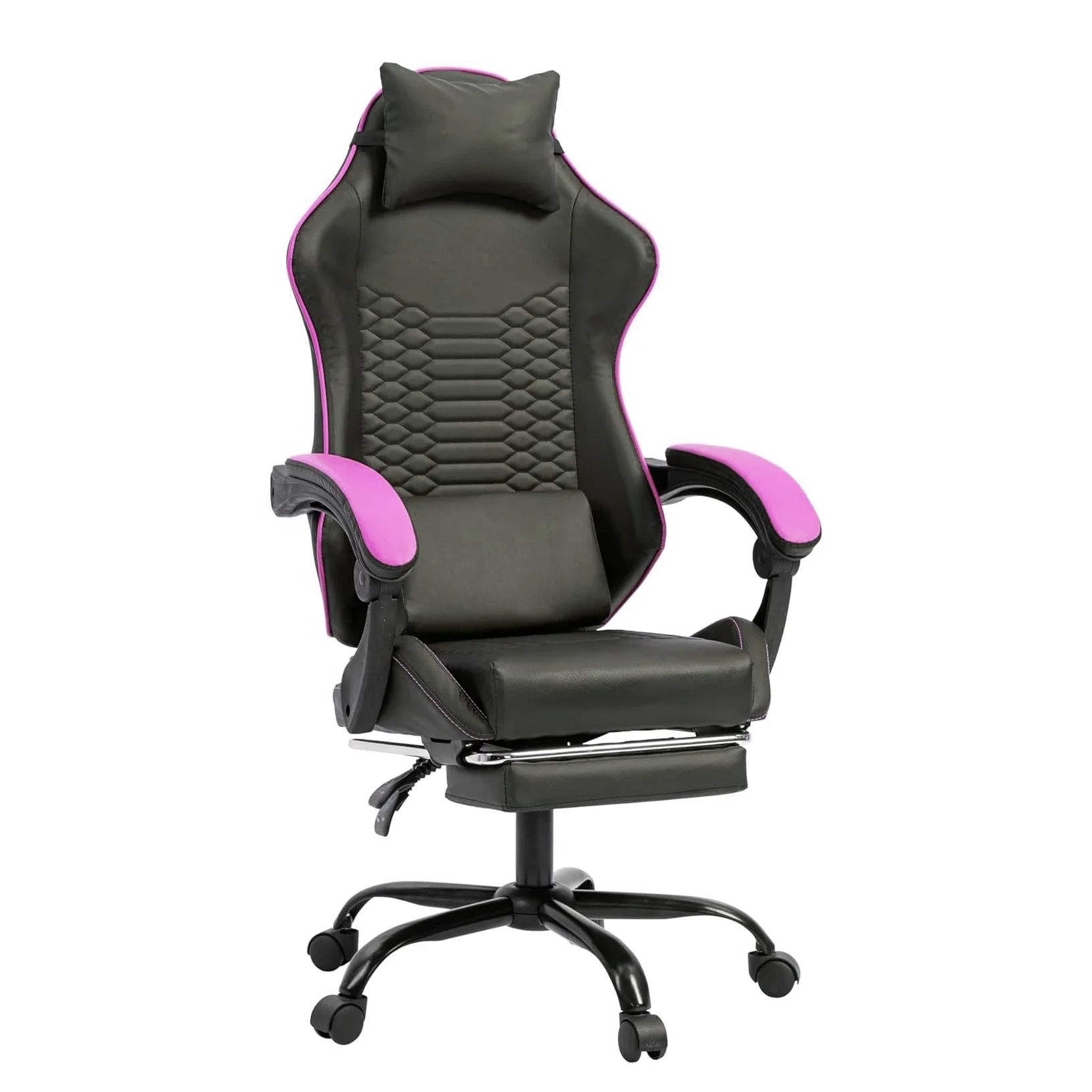 Ergonomic Gaming Chair Racing Style Office Recliner for Computer Armchair PU Leather Gamer Chairs with Retractable Footrest